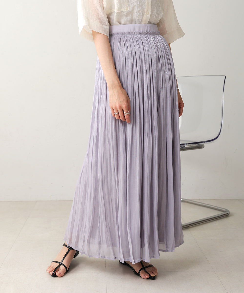 【S・Mサイズ展開】シアーキラキラプリーツスカート
