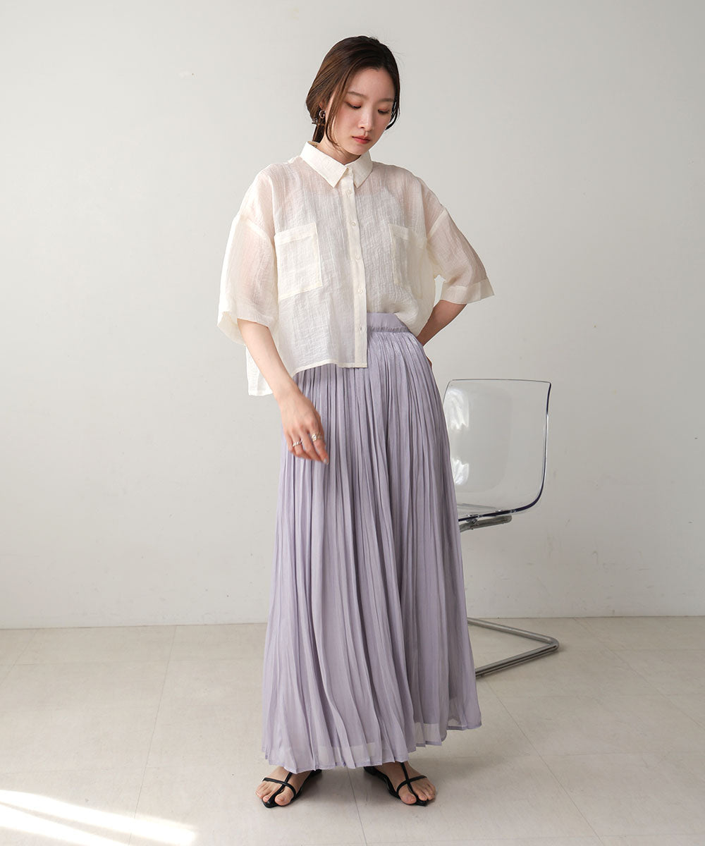 【S・Mサイズ展開】シアーキラキラプリーツスカート