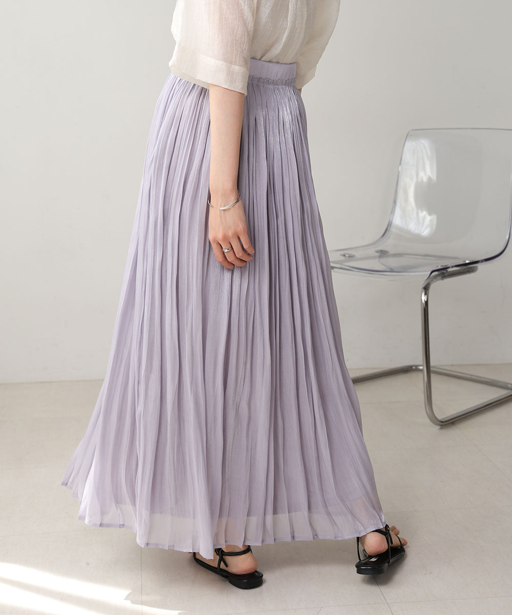 【S・Mサイズ展開】シアーキラキラプリーツスカート