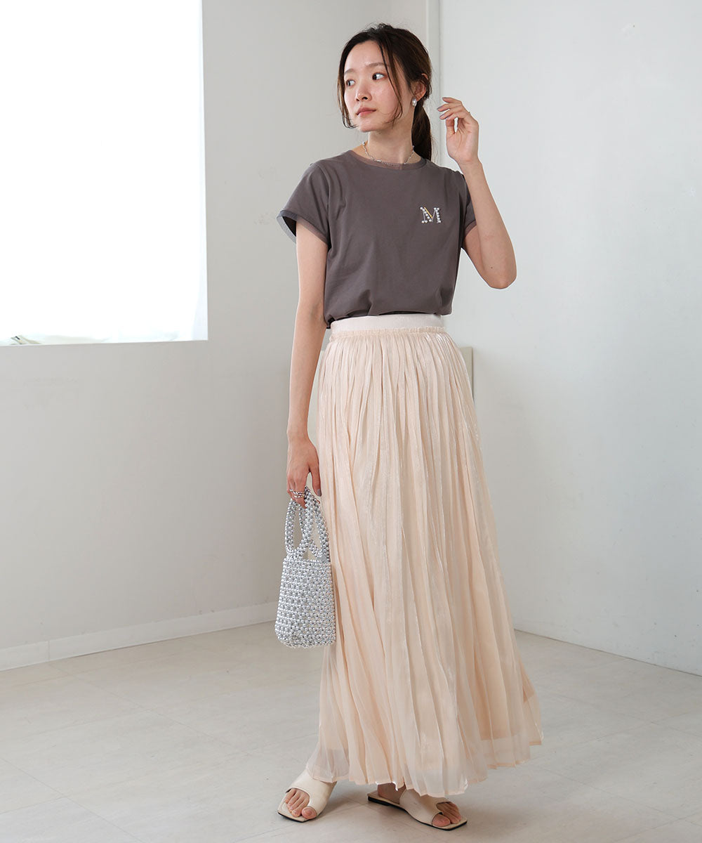 【S・Mサイズ展開】シアーキラキラプリーツスカート