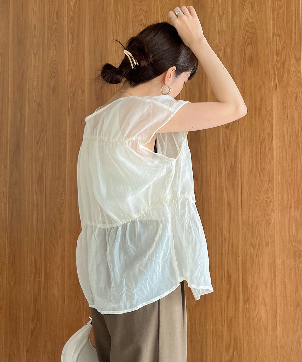 【2024SS】前後2WAYギャザーブラウス
