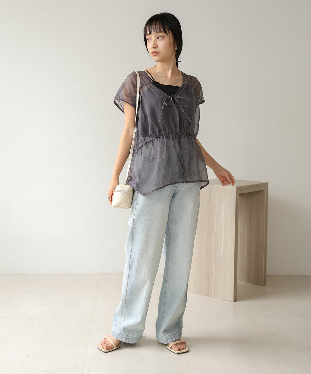【2024SS】前後2WAYギャザーブラウス