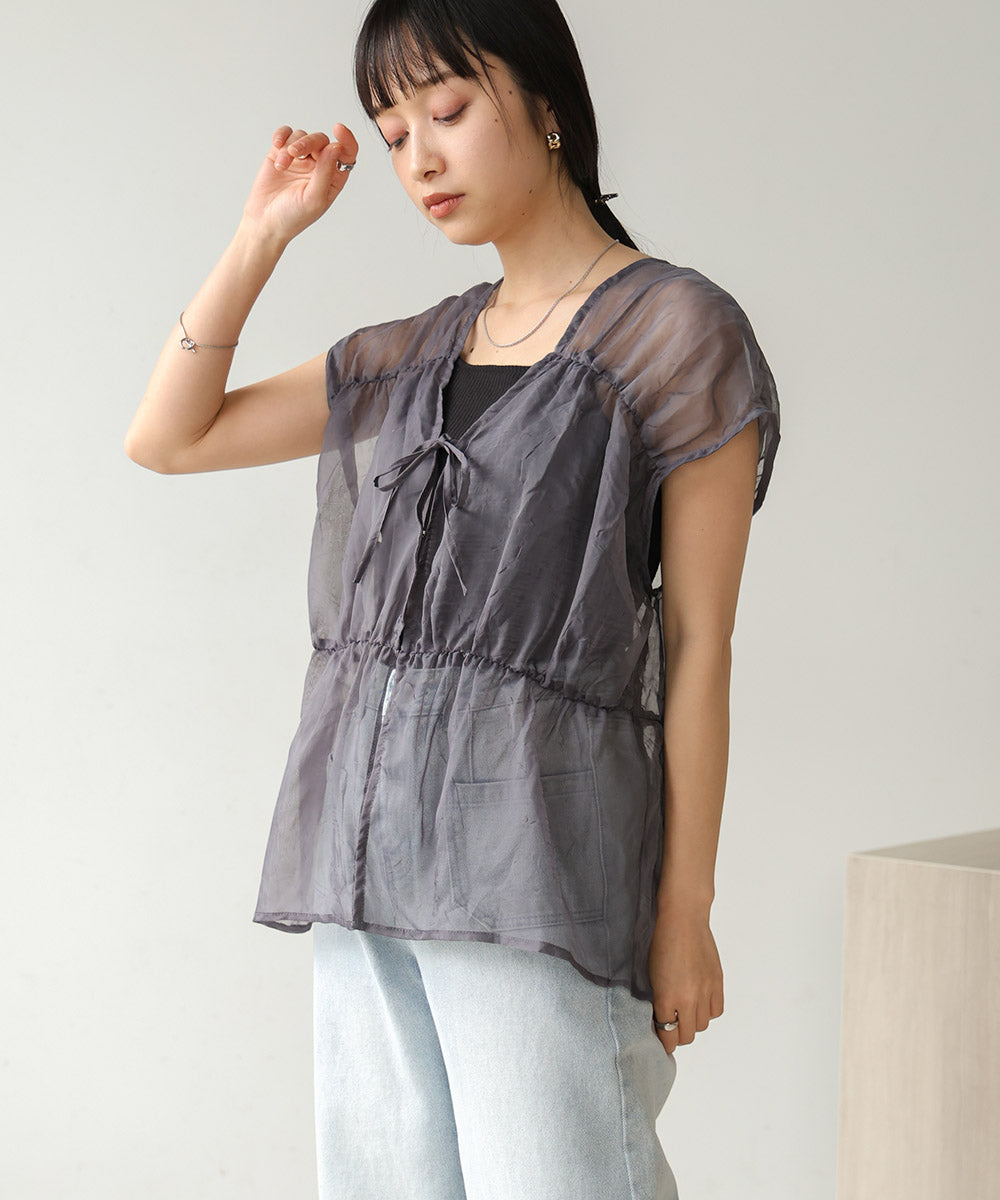 【2024SS】前後2WAYギャザーブラウス