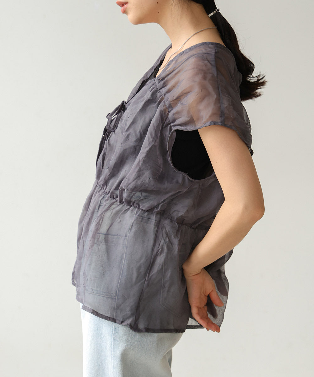 【2024SS】前後2WAYギャザーブラウス