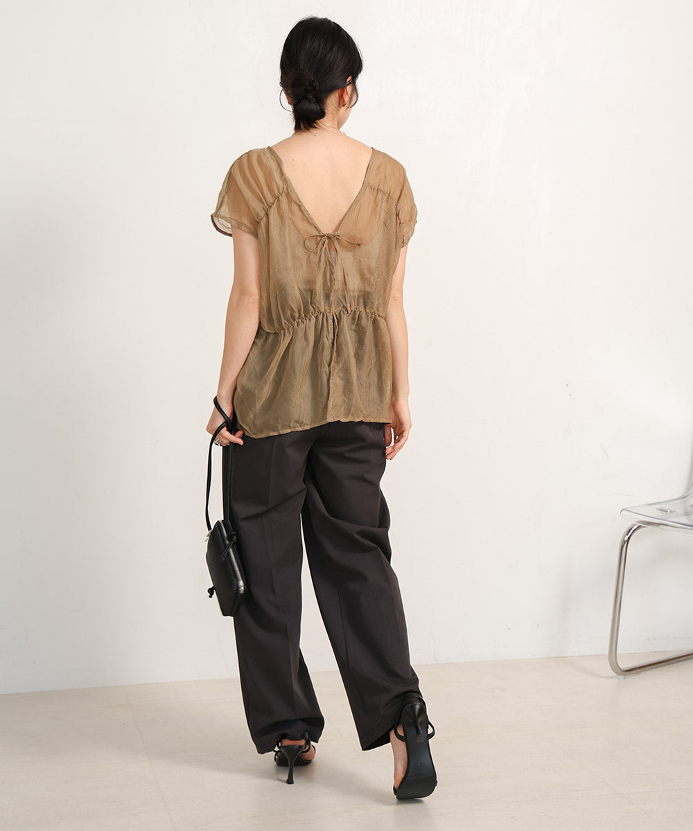 【2024SS】前後2WAYギャザーブラウス