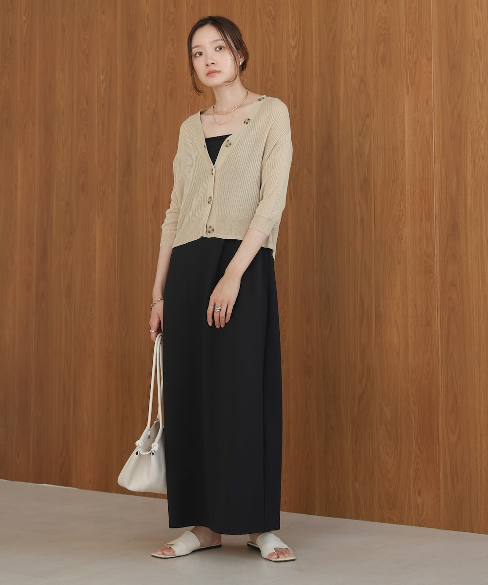 シアーリブニットカーディガン