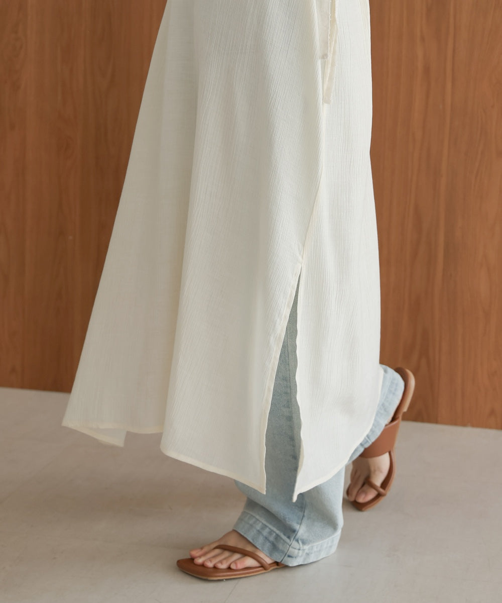 【S・Mサイズ展開】レイヤード風サイドスリットワンピース