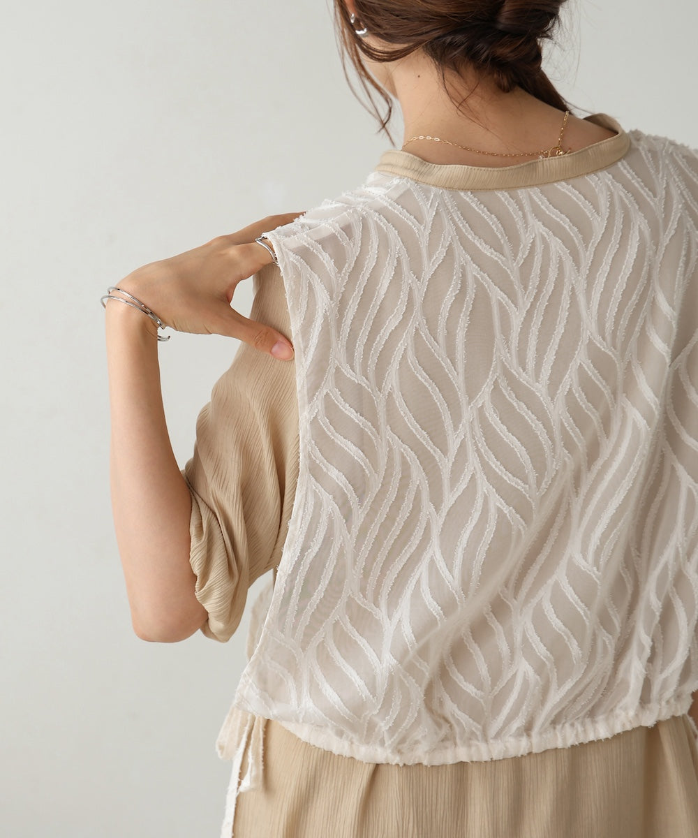 【S・Mサイズ展開】レイヤード風サイドスリットワンピース