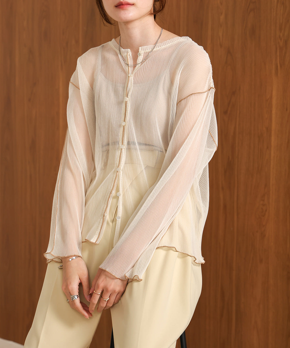 前後2WAYメロウチュールカーディガントップス