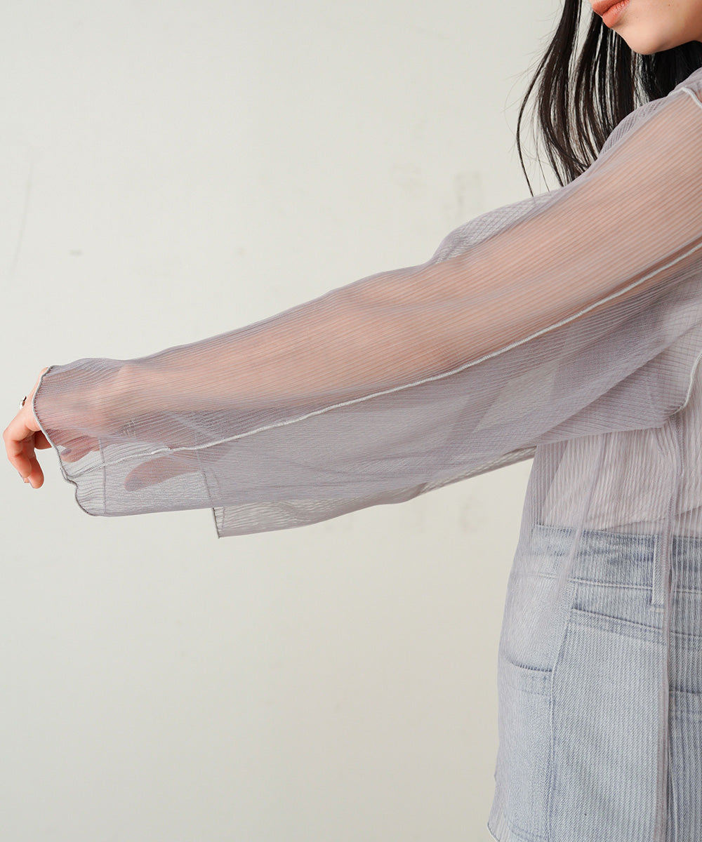 前後2WAYメロウチュールカーディガントップス