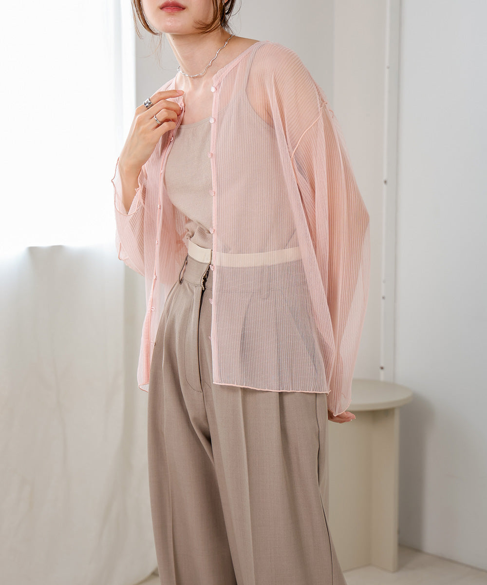 前後2WAYメロウチュールカーディガントップス