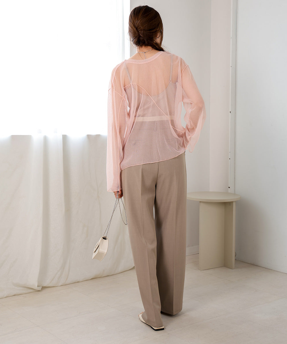 前後2WAYメロウチュールカーディガントップス