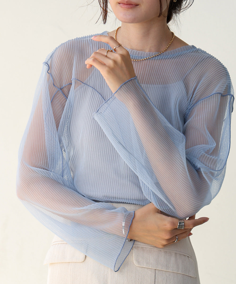 前後2WAYメロウチュールカーディガントップス