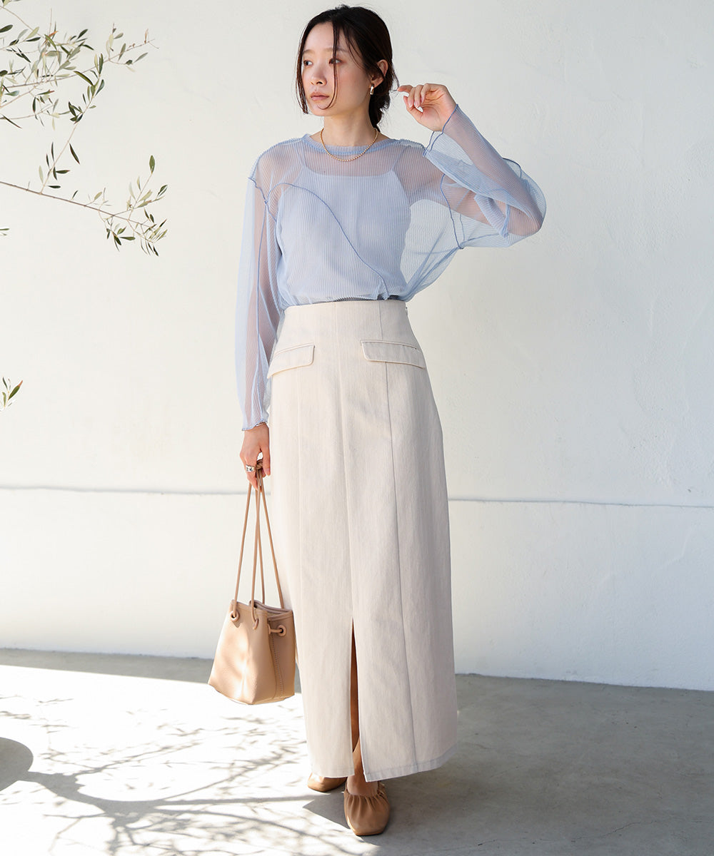 前後2WAYメロウチュールカーディガントップス