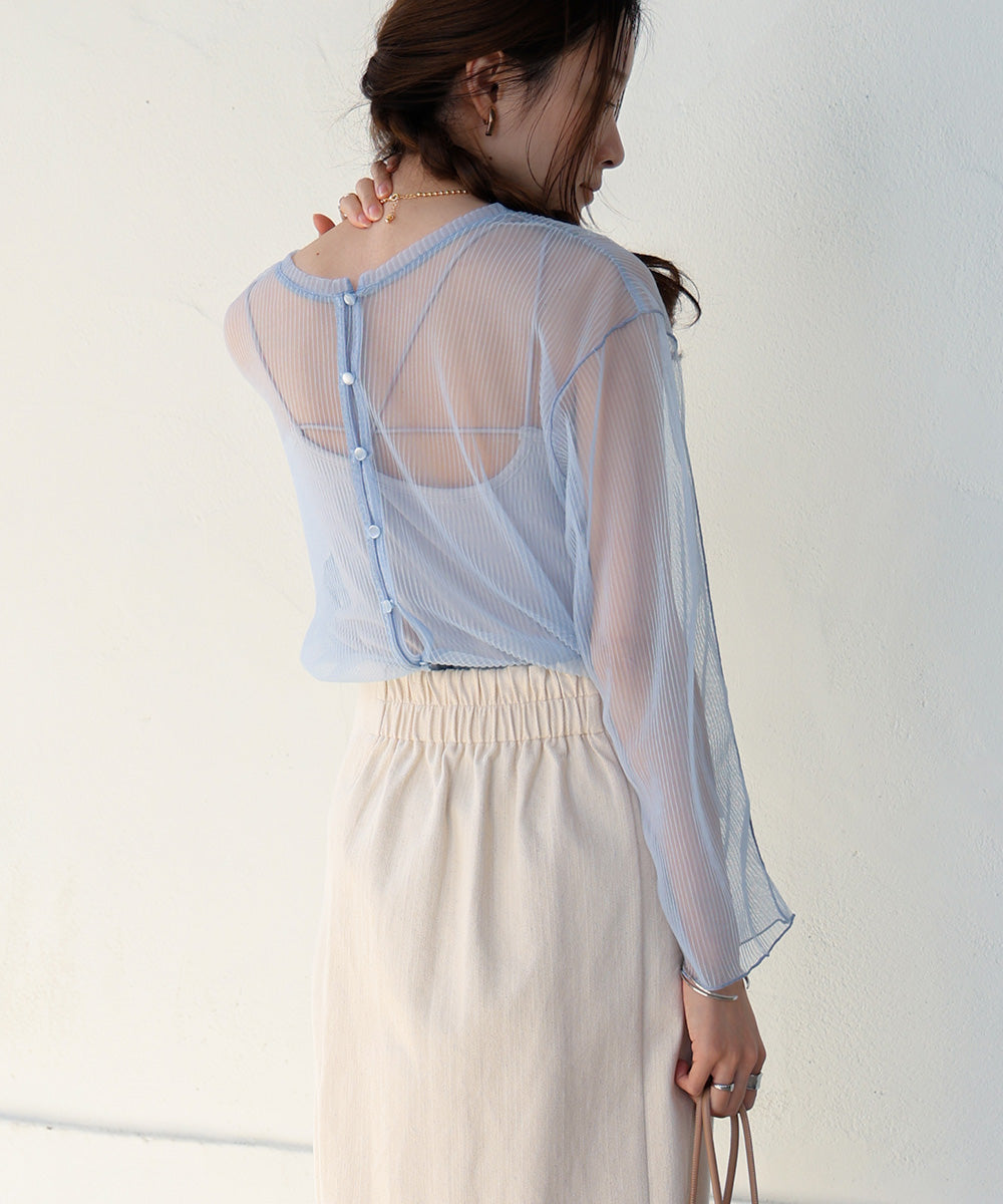 前後2WAYメロウチュールカーディガントップス