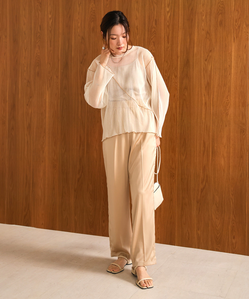 前後2WAYメロウチュールカーディガントップス