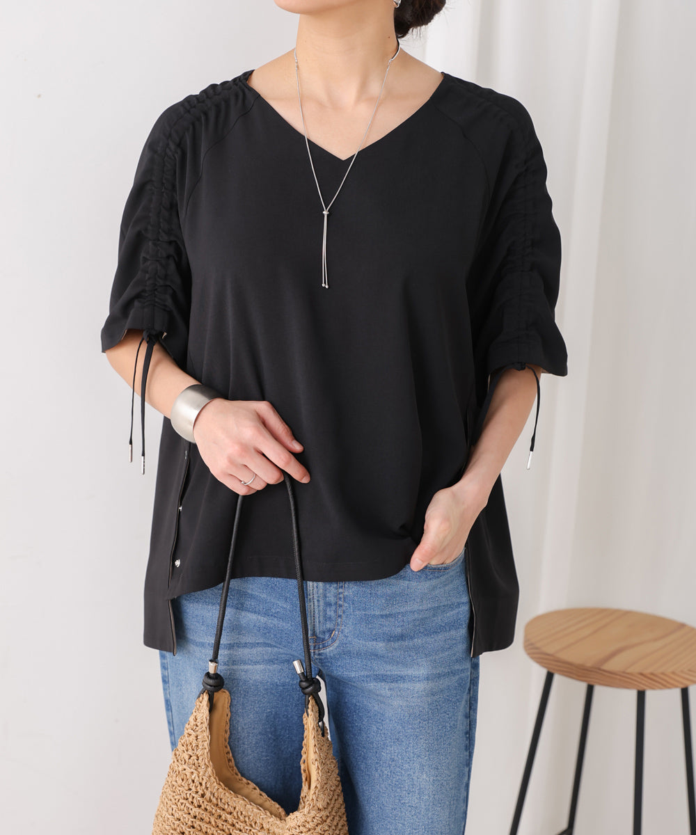 ドロストスリーブブラウス