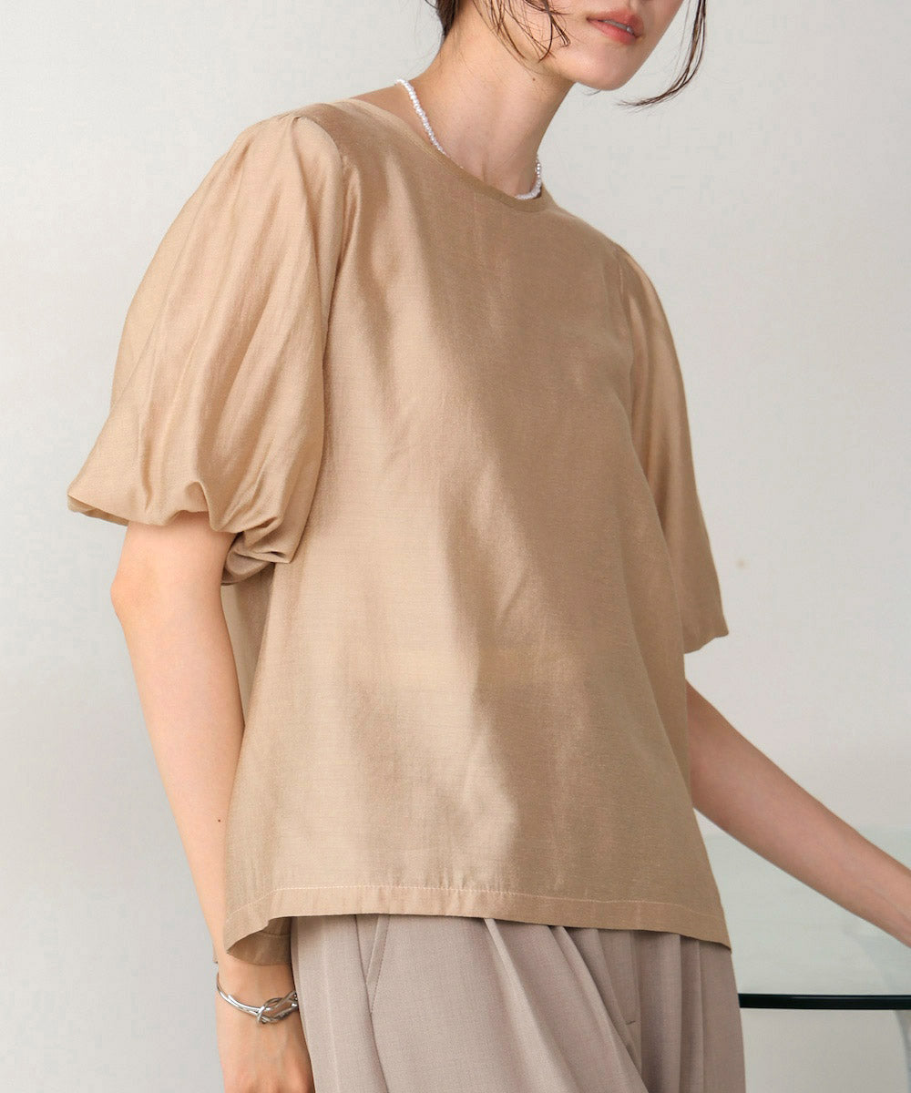 【2点セット】チュールビスチェ+ボリュームスリーブブラウスセット