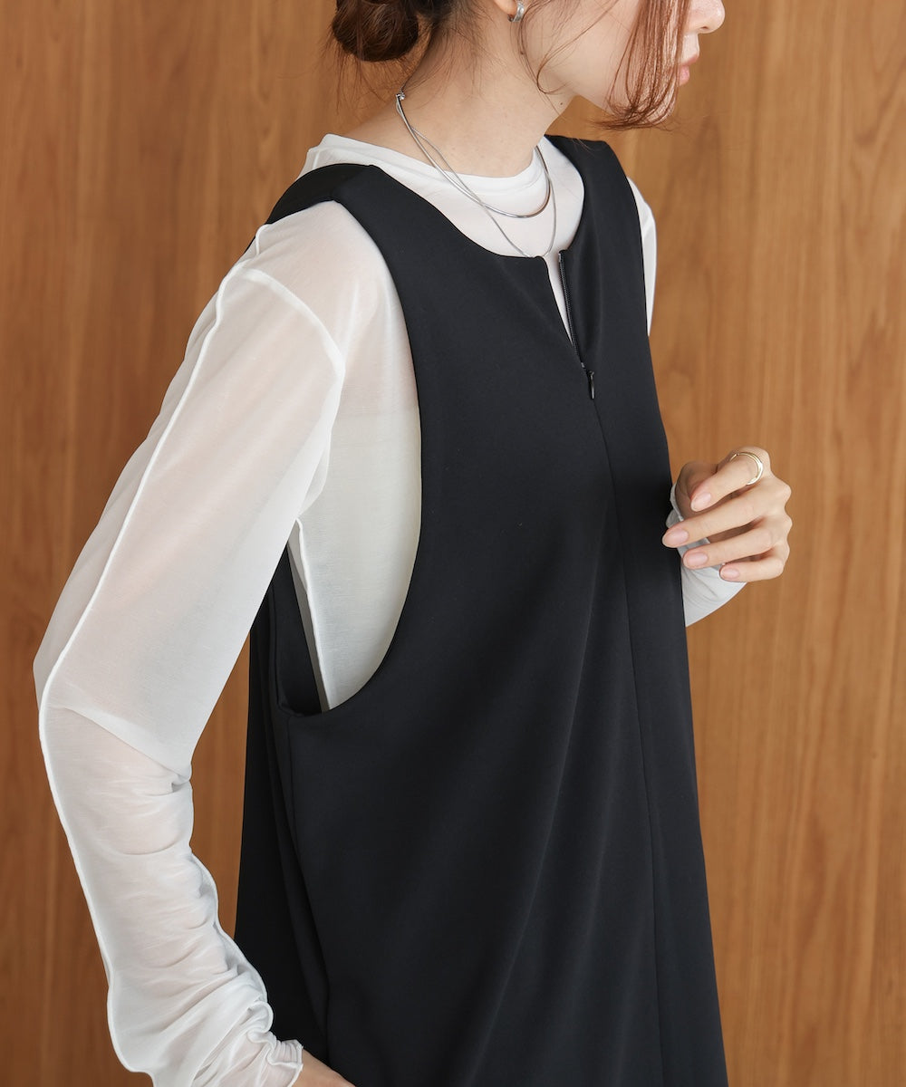 【S・Mサイズ展開あり】前後2WAYストレートジャンパースカート
