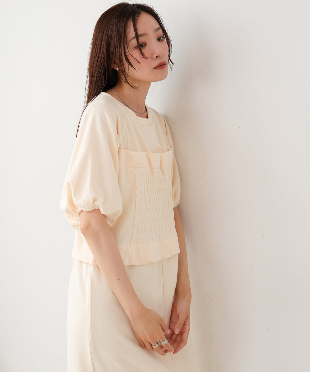 【S・Mサイズ展開あり】ビスチェライクスウェットワンピース