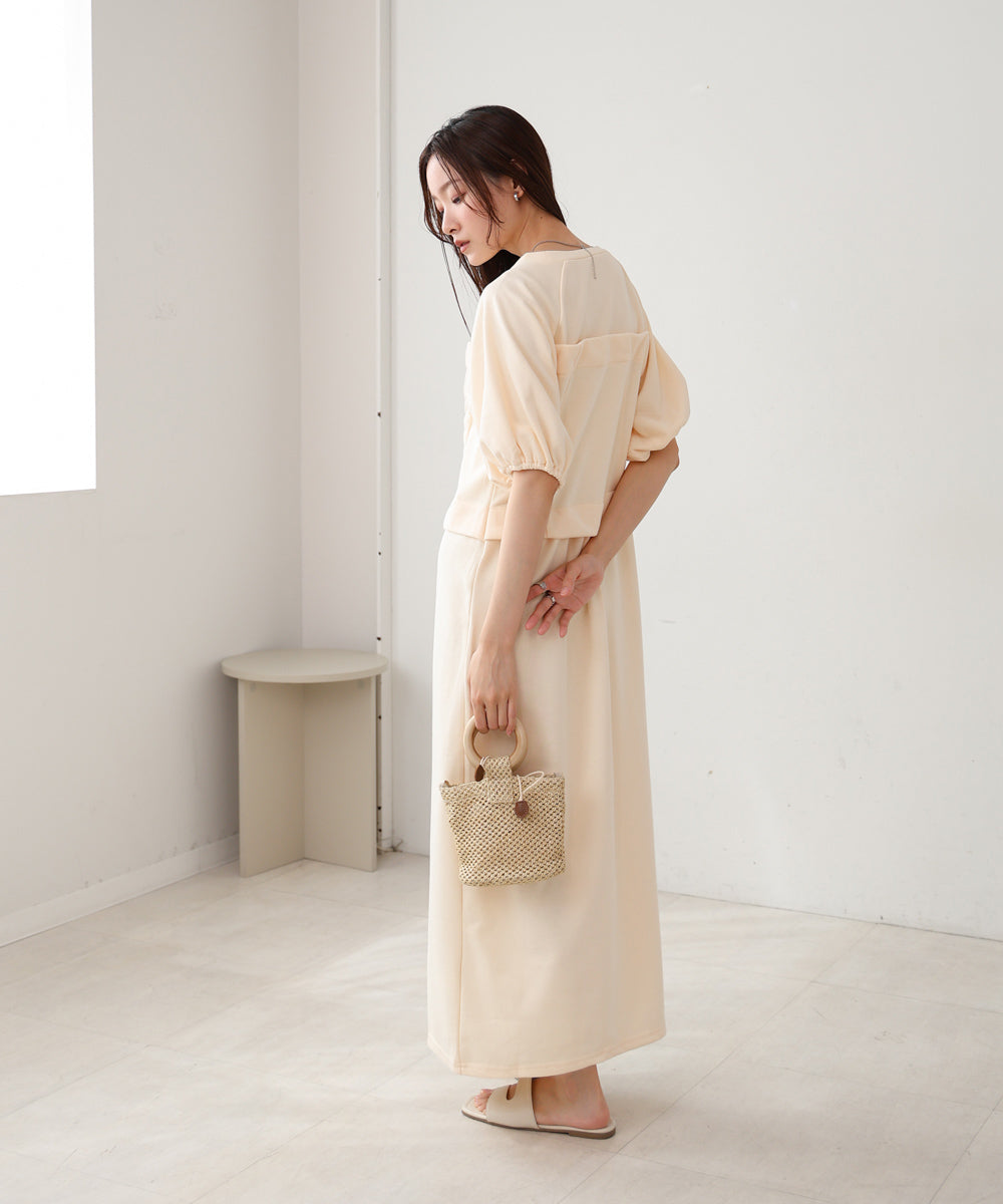 【S・Mサイズ展開あり】ビスチェライクスウェットワンピース