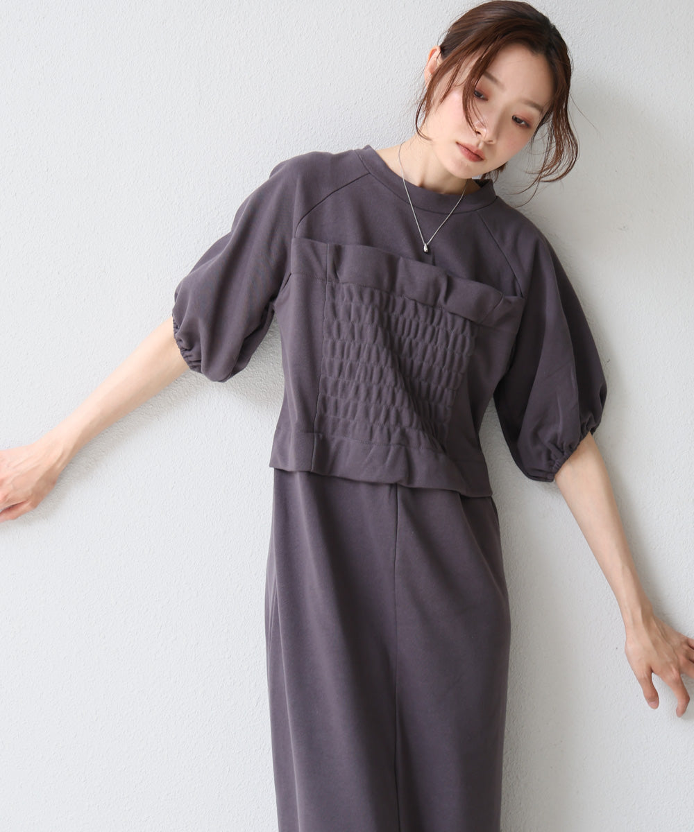 【S・Mサイズ展開あり】ビスチェライクスウェットワンピース