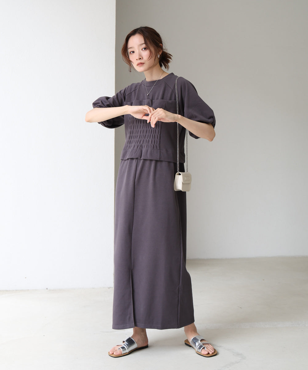【S・Mサイズ展開あり】ビスチェライクスウェットワンピース