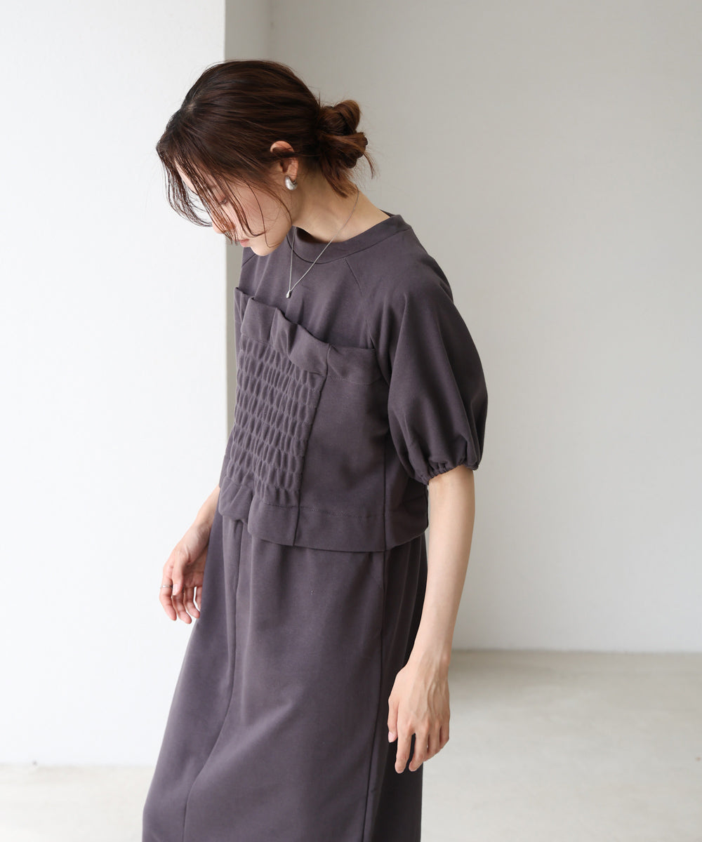 【S・Mサイズ展開あり】ビスチェライクスウェットワンピース