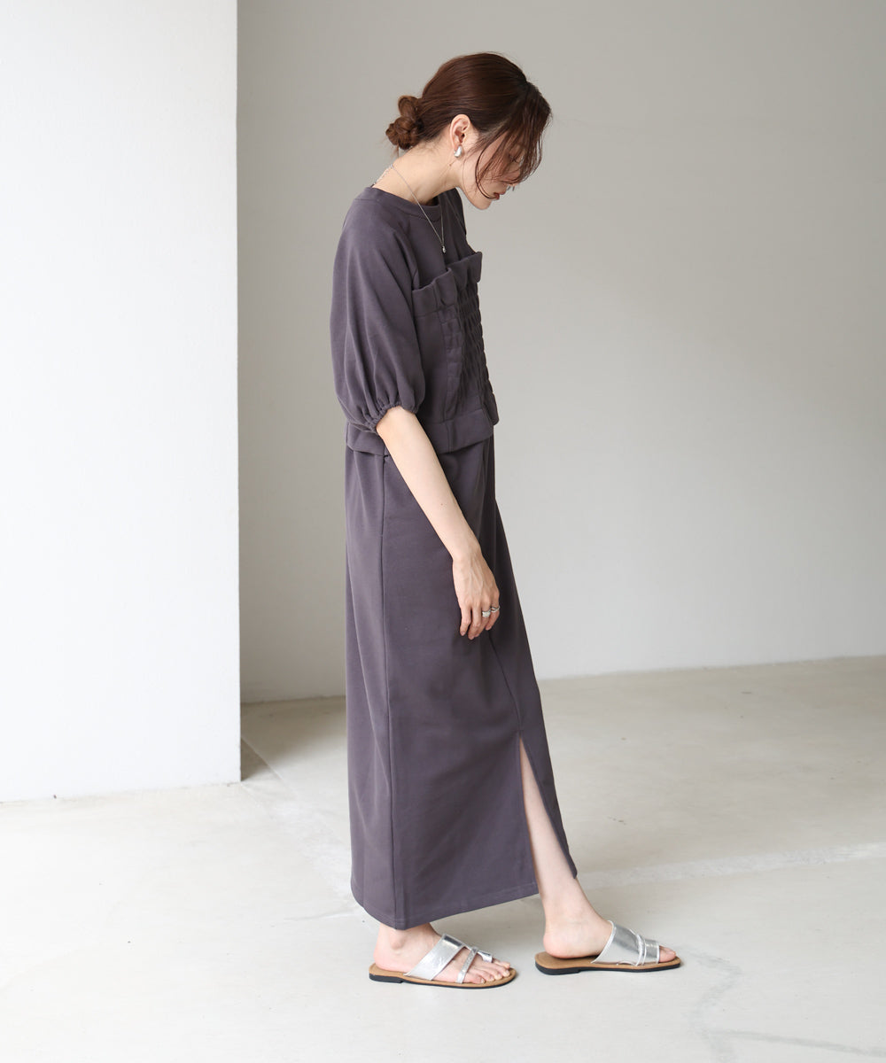 【S・Mサイズ展開あり】ビスチェライクスウェットワンピース
