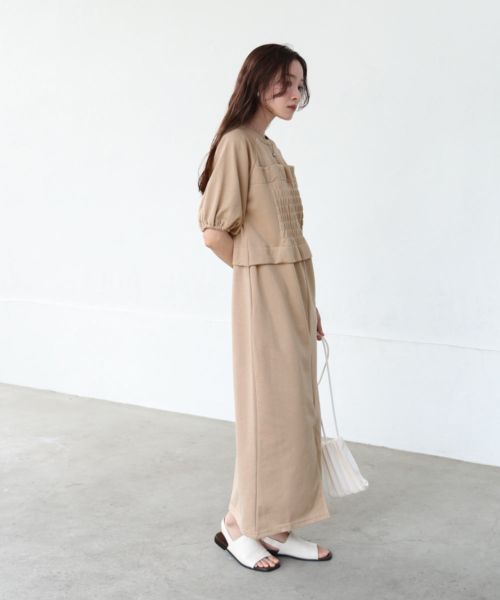 【S・Mサイズ展開あり】ビスチェライクスウェットワンピース