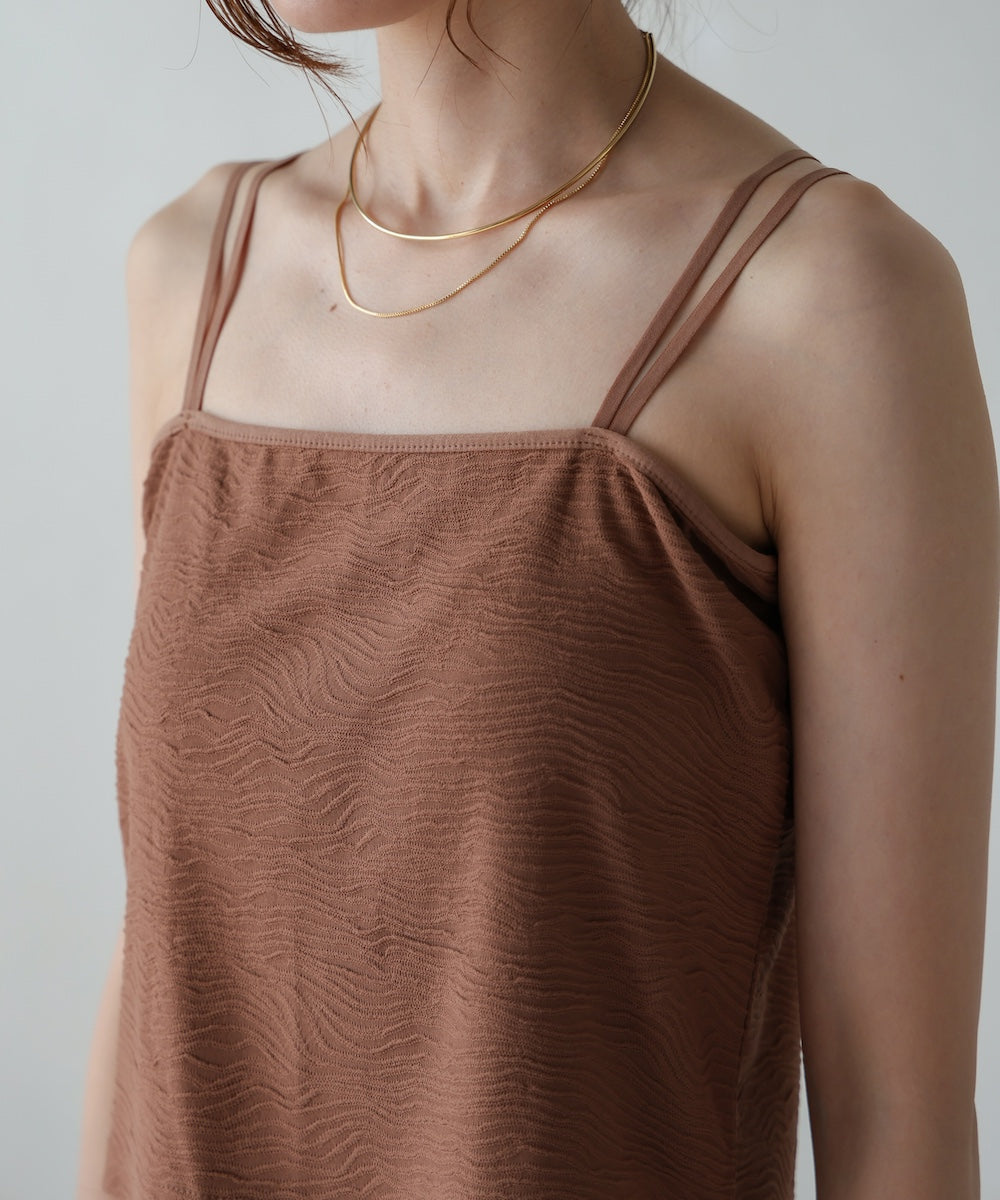 short length jacquard camisole with cup