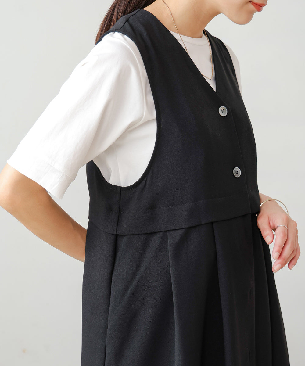 リネンライクジレワンピース