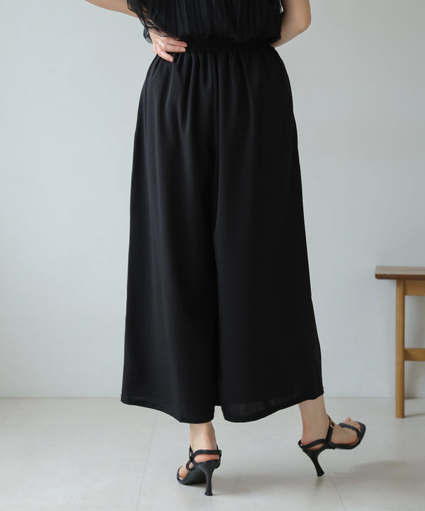 仮撚りタックストレートパンツ