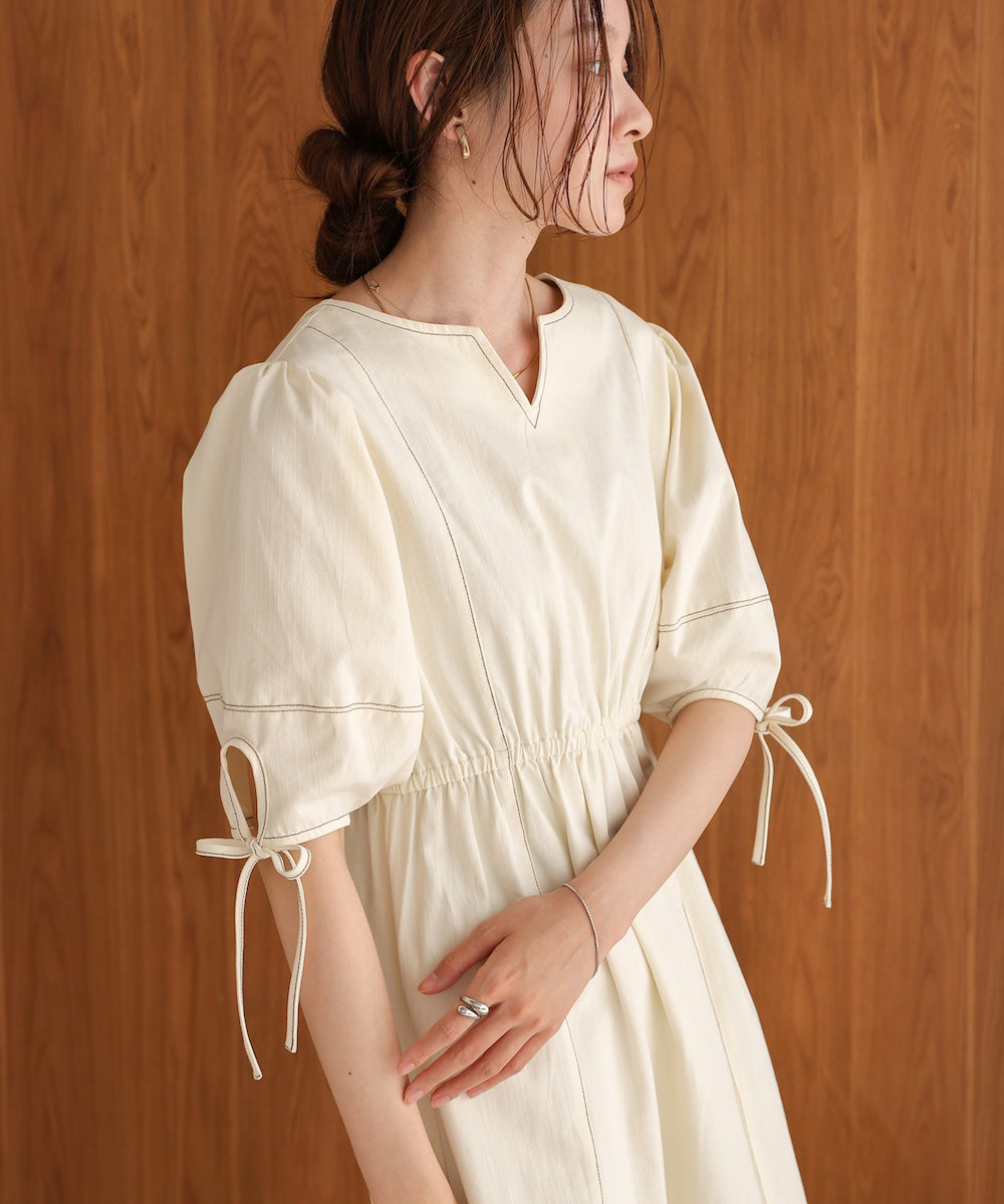 【S・Mサイズ展開】前後2WAYランタンスリーブワンピース