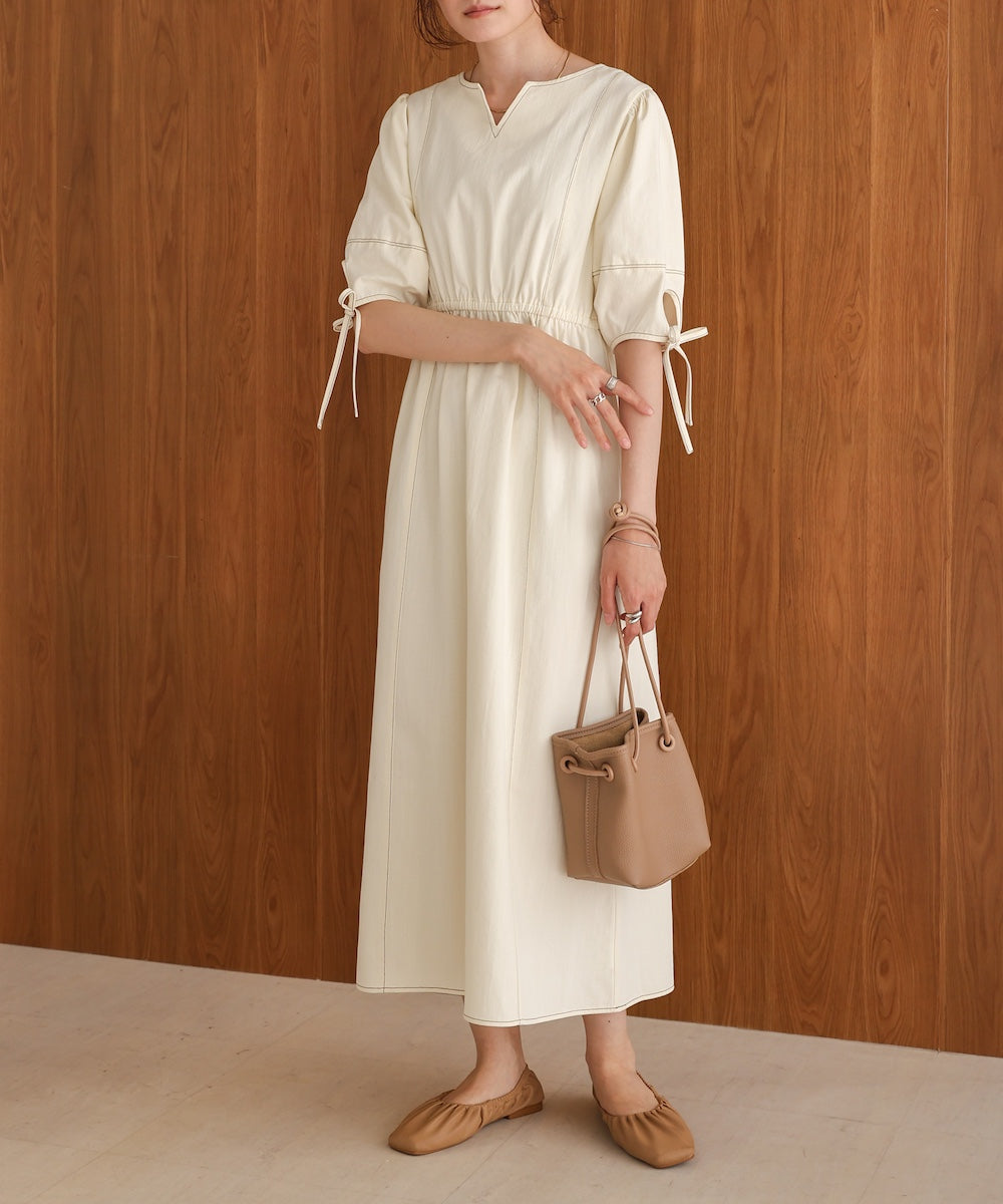 【S・Mサイズ展開】前後2WAYランタンスリーブワンピース