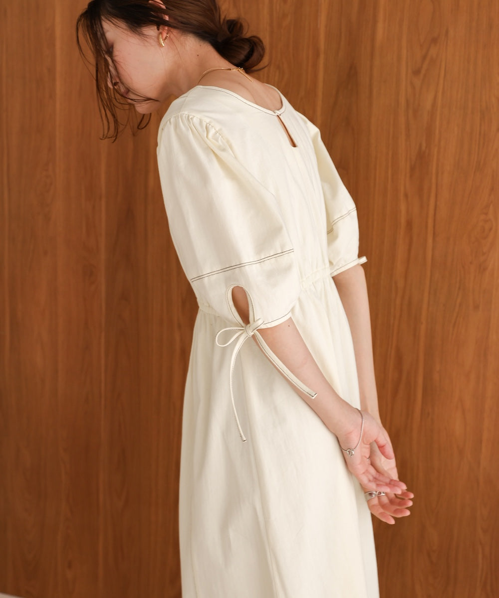 【S・Mサイズ展開】前後2WAYランタンスリーブワンピース