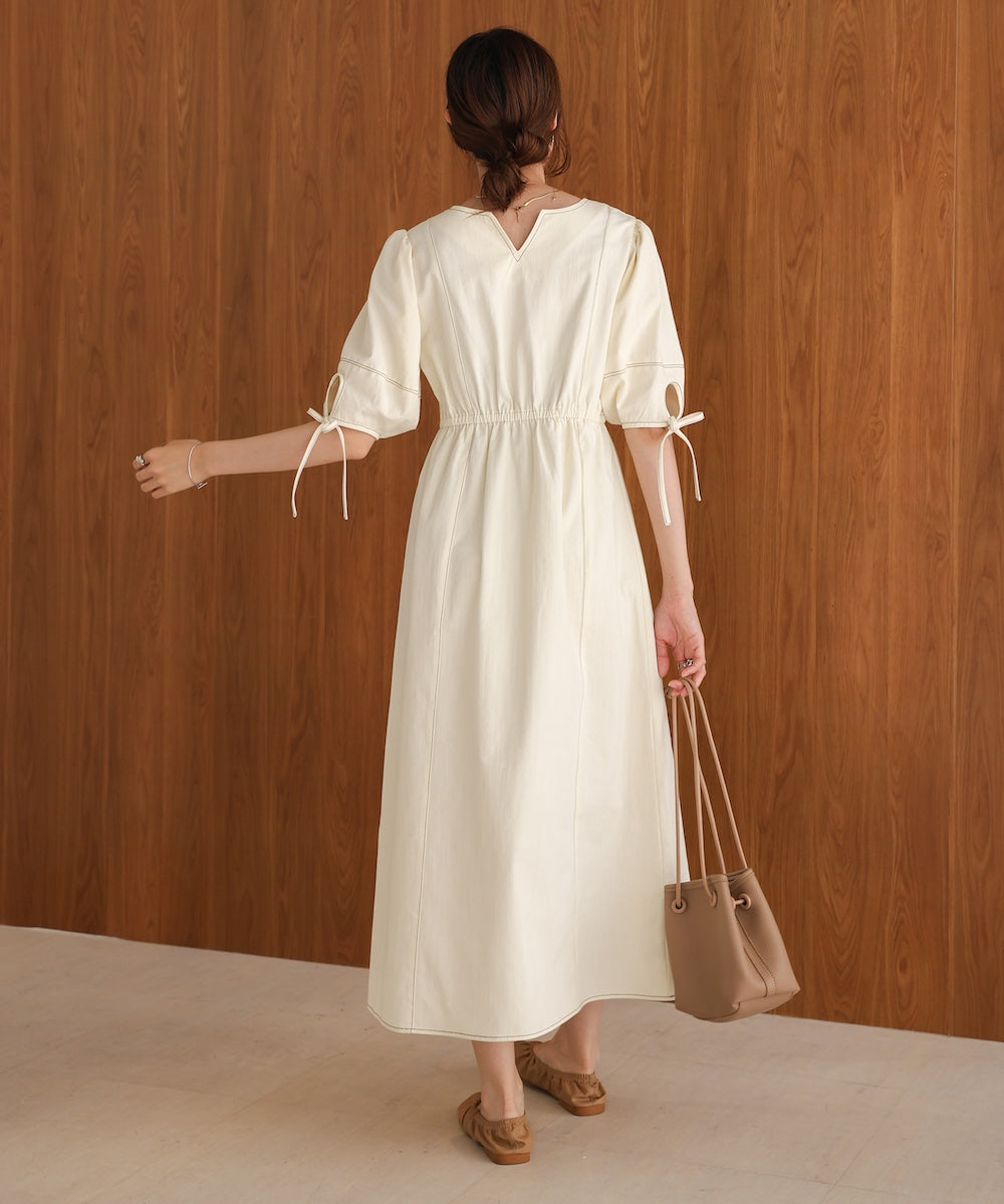 【S・Mサイズ展開】前後2WAYランタンスリーブワンピース