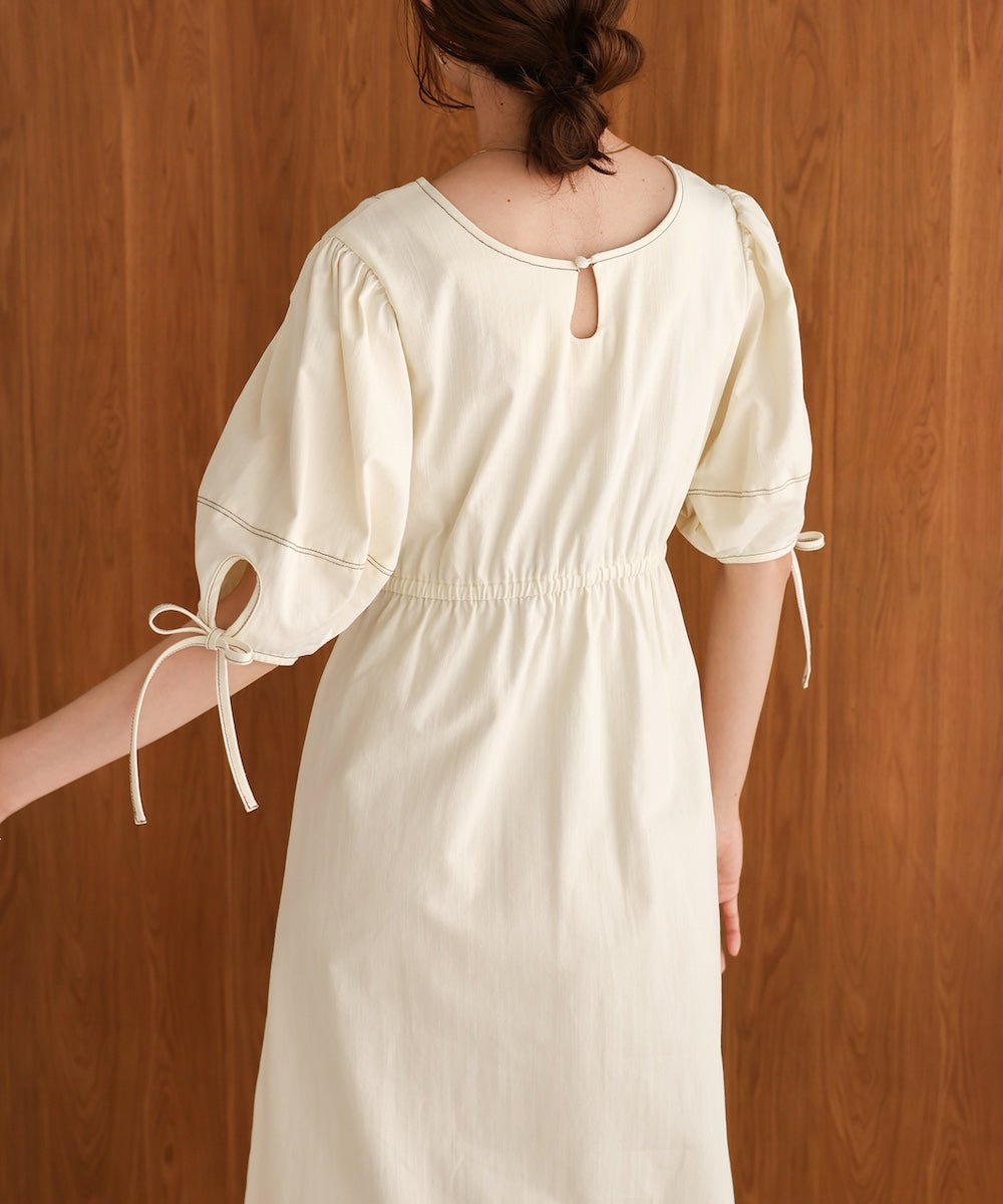 【S・Mサイズ展開】前後2WAYランタンスリーブワンピース