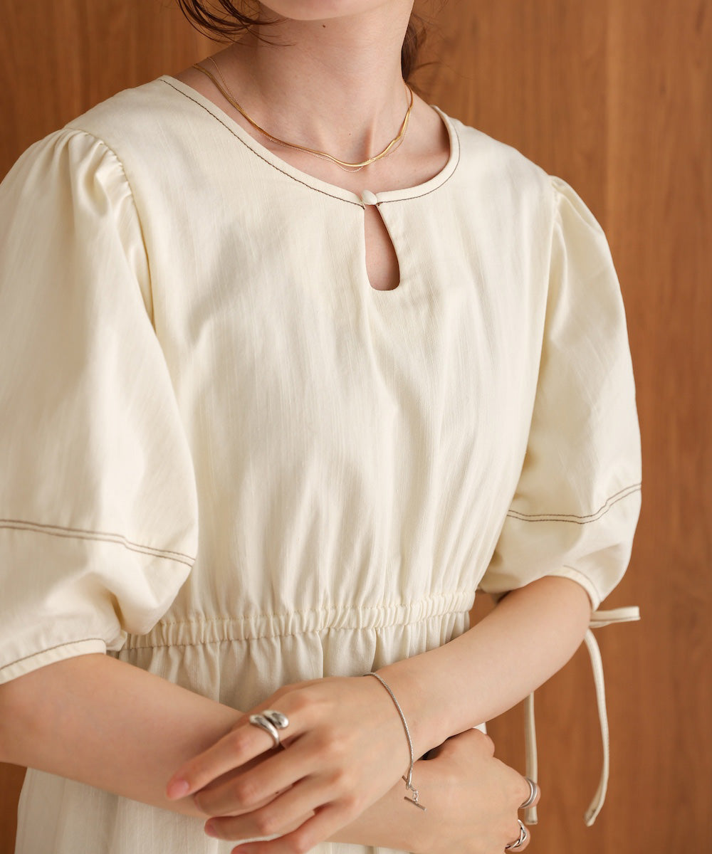 【S・Mサイズ展開】前後2WAYランタンスリーブワンピース