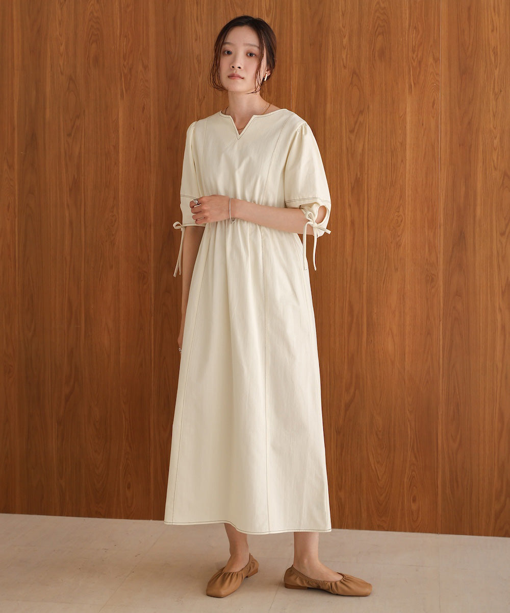 【S・Mサイズ展開】前後2WAYランタンスリーブワンピース