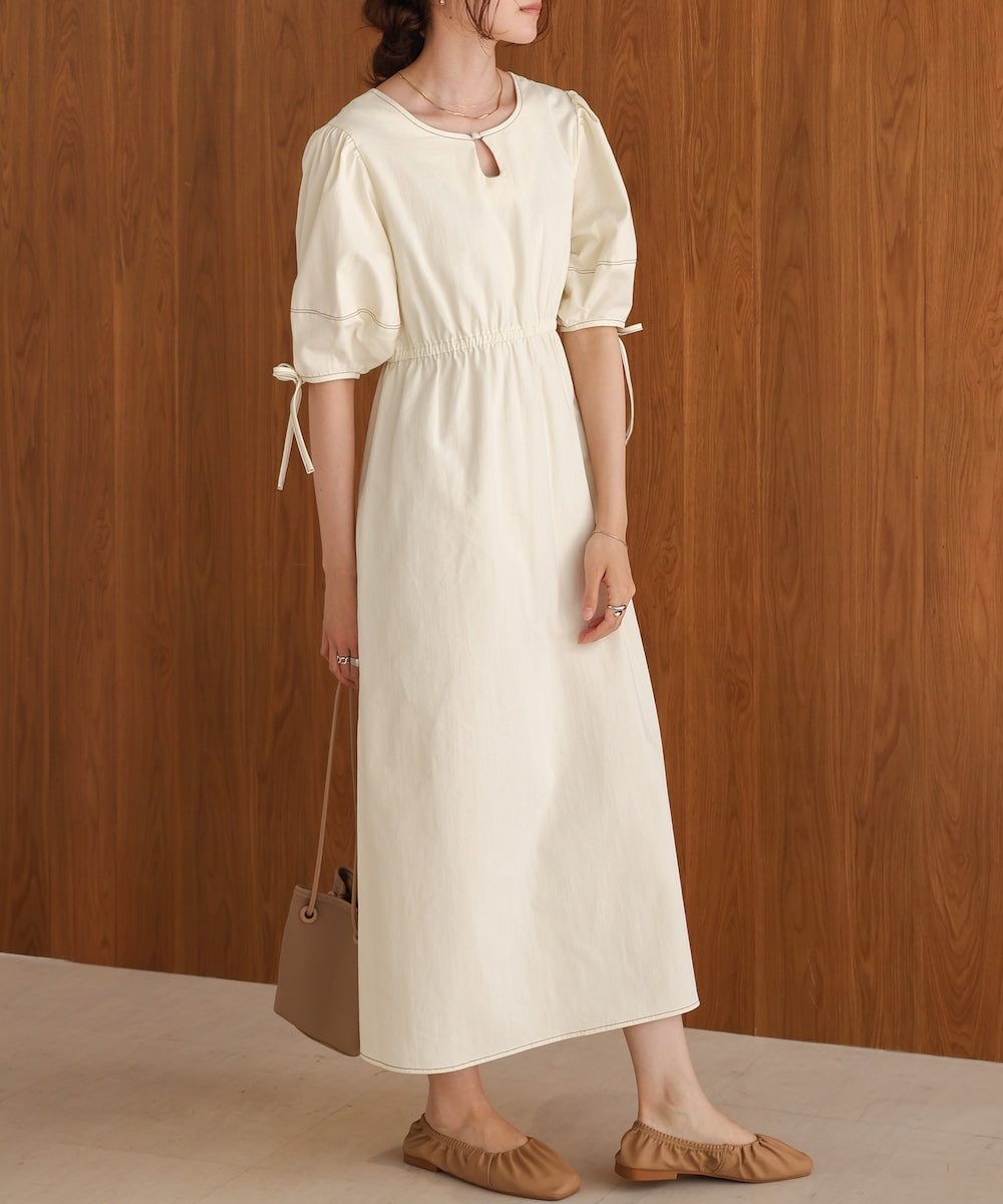 【S・Mサイズ展開】前後2WAYランタンスリーブワンピース