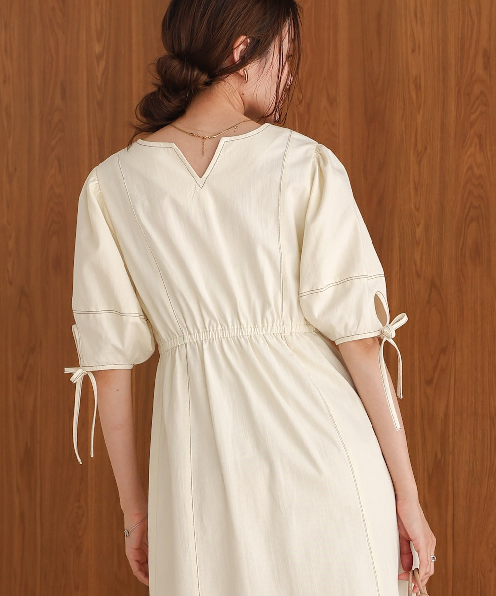 【S・Mサイズ展開】前後2WAYランタンスリーブワンピース