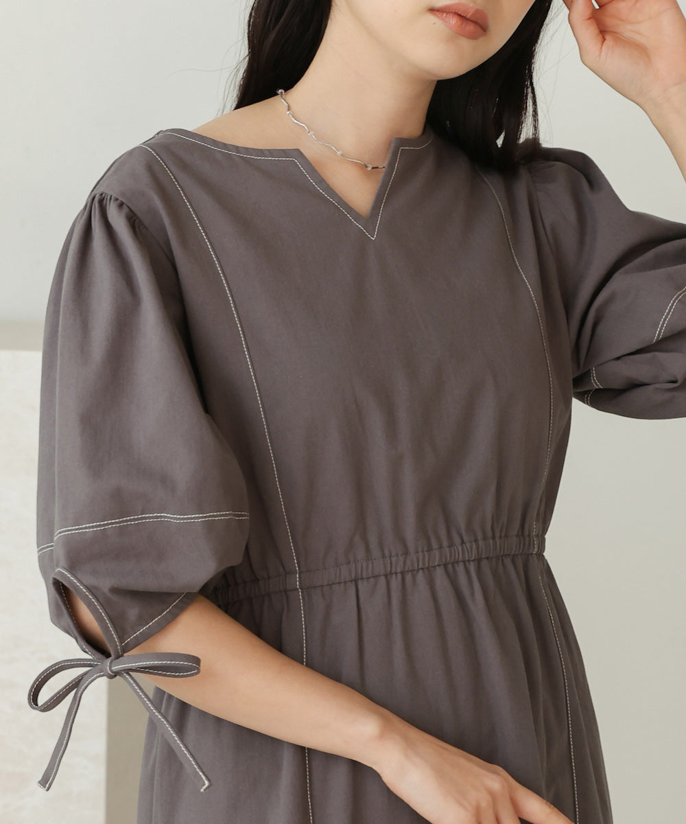 【S・Mサイズ展開】前後2WAYランタンスリーブワンピース
