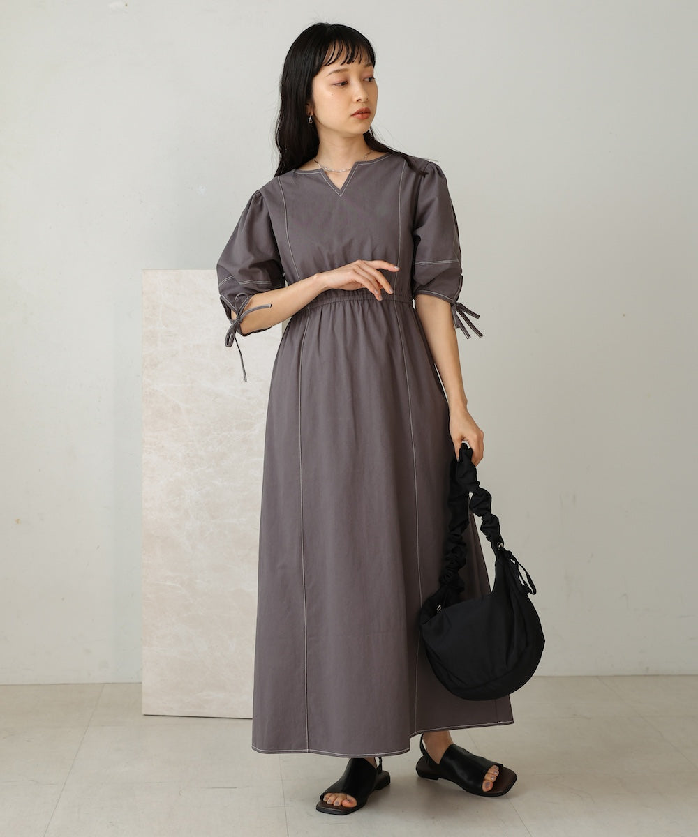 【S・Mサイズ展開】前後2WAYランタンスリーブワンピース