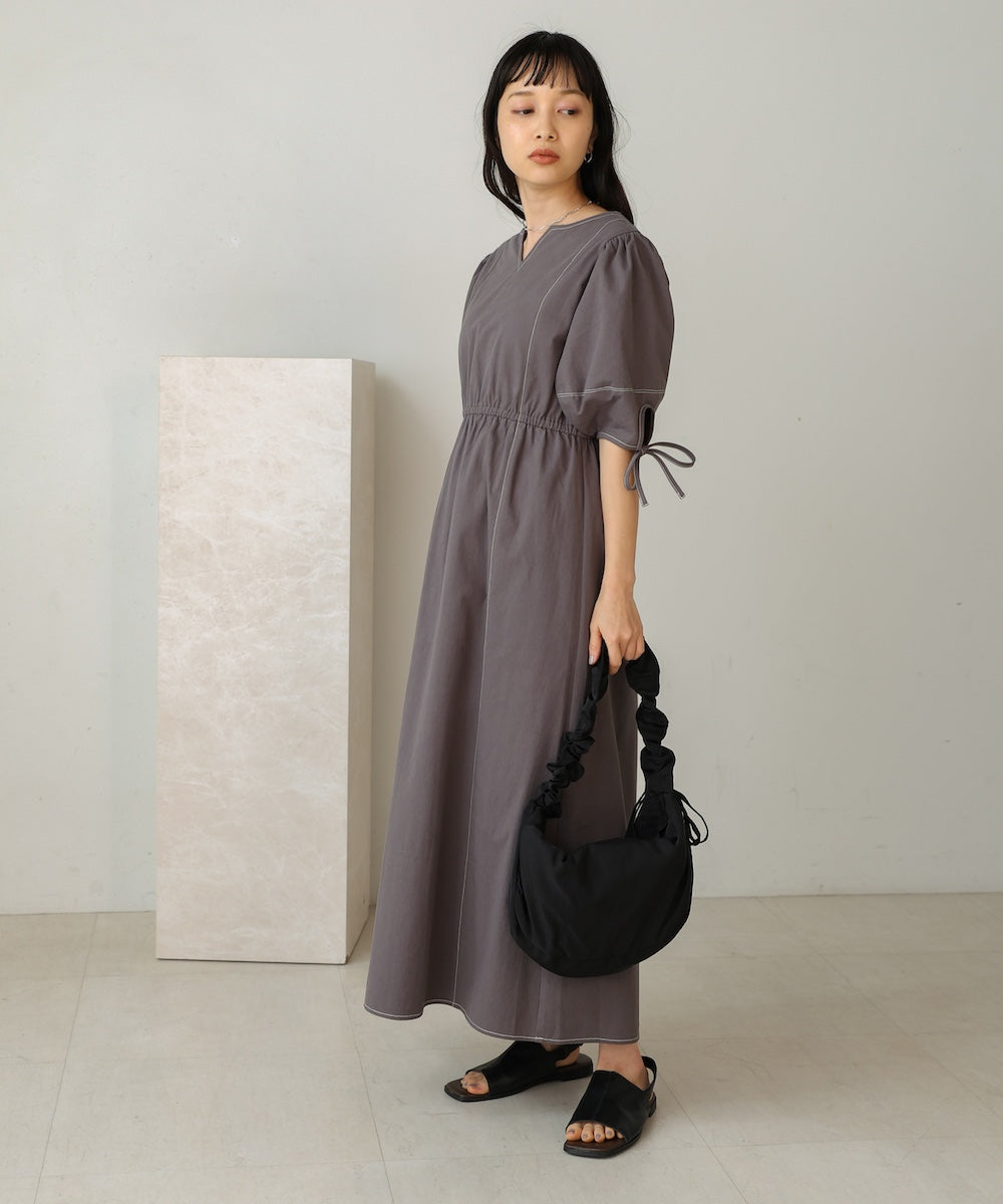 【S・Mサイズ展開】前後2WAYランタンスリーブワンピース