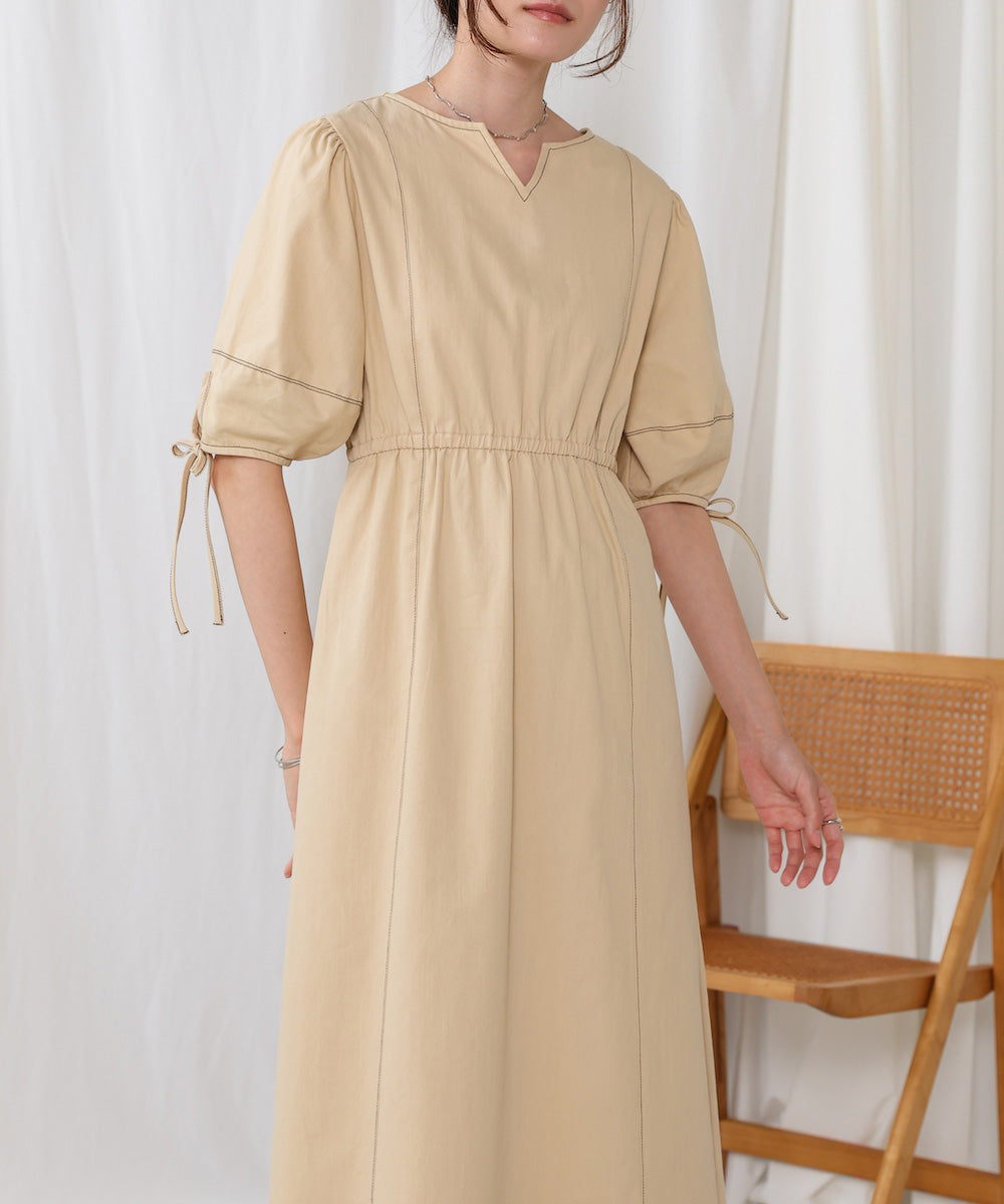 【S・Mサイズ展開】前後2WAYランタンスリーブワンピース