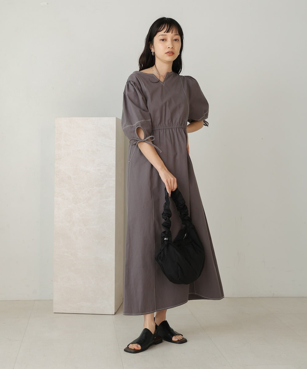 【S・Mサイズ展開】前後2WAYランタンスリーブワンピース