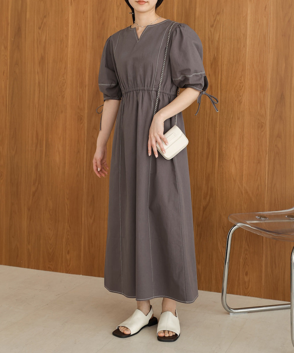 【S・Mサイズ展開】前後2WAYランタンスリーブワンピース