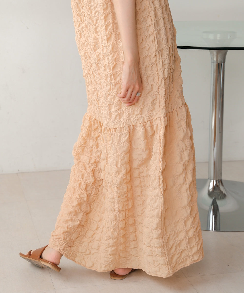 【S・Mサイズ展開あり】ポコポコティアードキャミワンピース