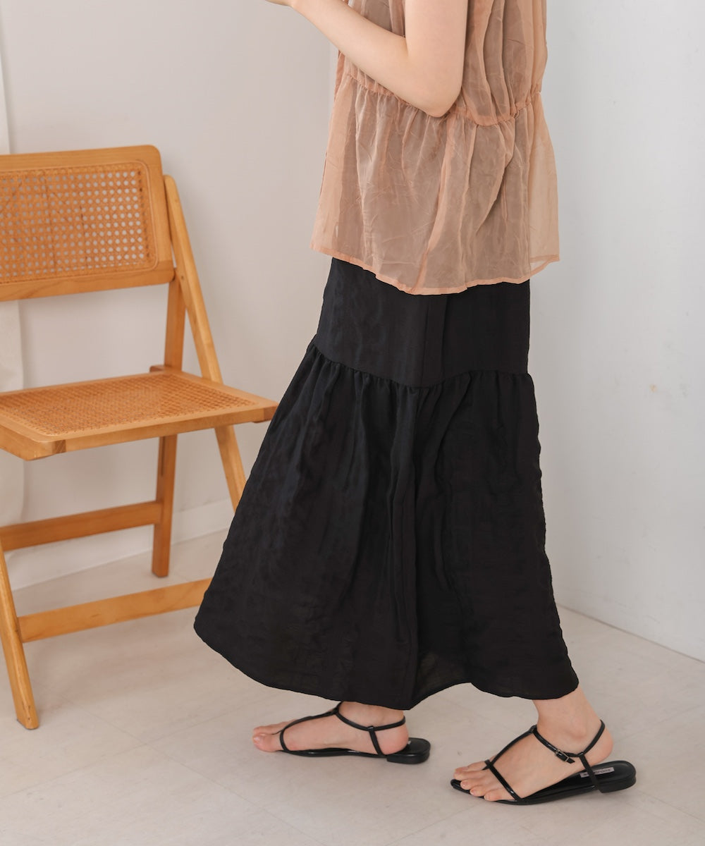 【S・Mサイズ展開あり】ポコポコティアードキャミワンピース